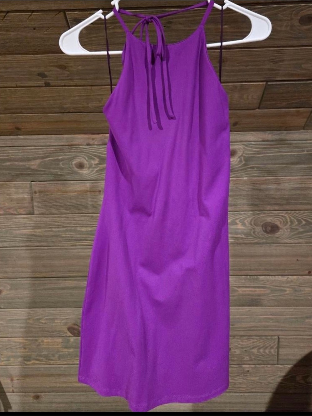 Susana Monaco Purple Halter Tie-Back Dress